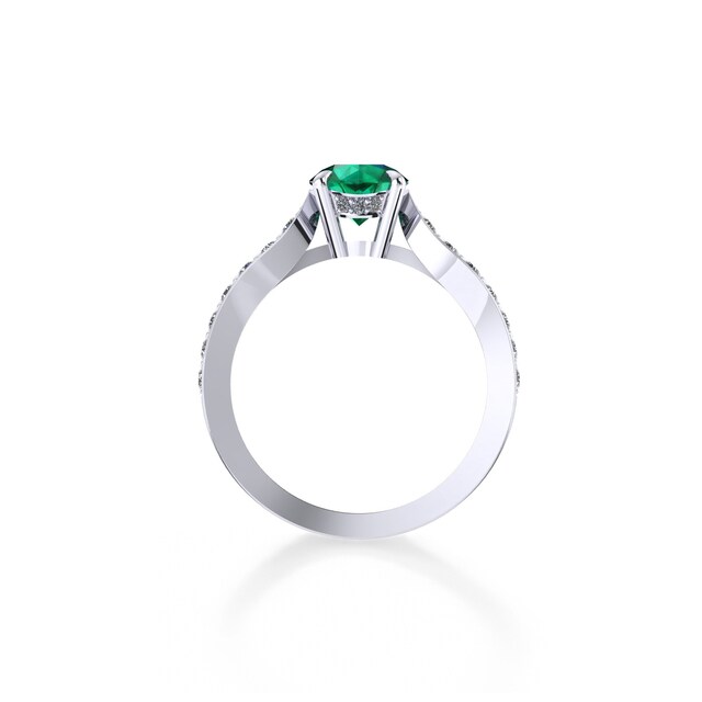 Mappin & Webb Boscobel Platinum And 6mm Emerald Ring
