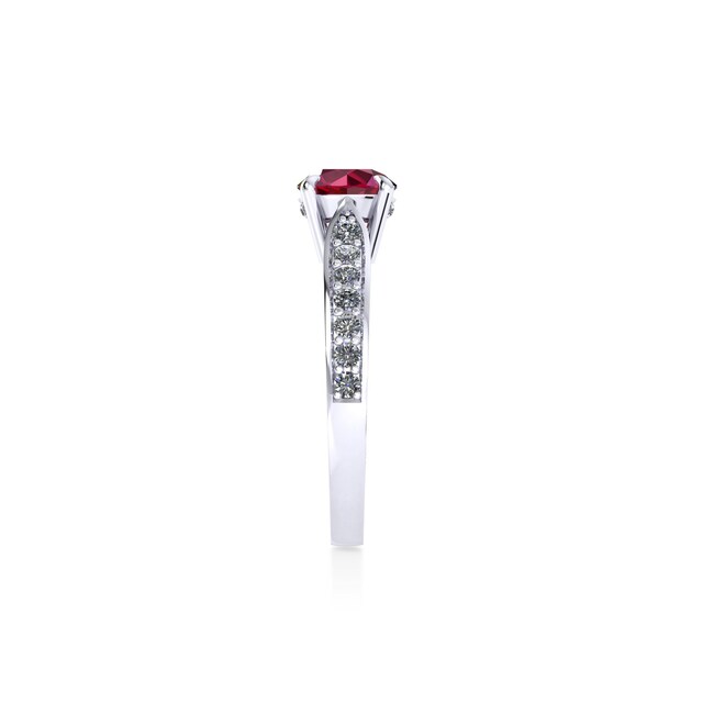 Mappin & Webb Boscobel Platinum And 6mm Ruby Ring