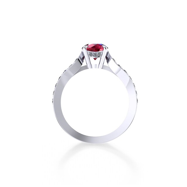 Mappin & Webb Boscobel Platinum And 6mm Ruby Ring