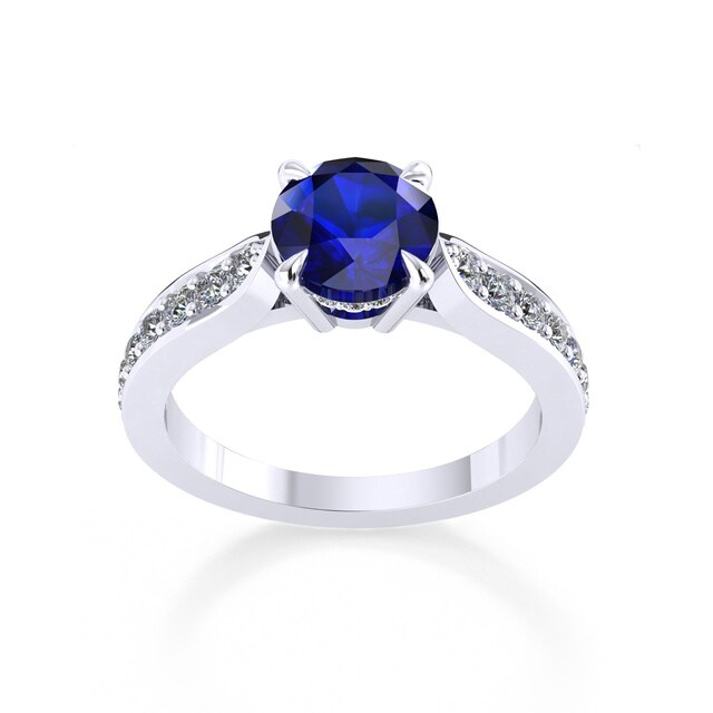 Boscobel Platinum And 6mm Sapphire Ring - Ring Size J