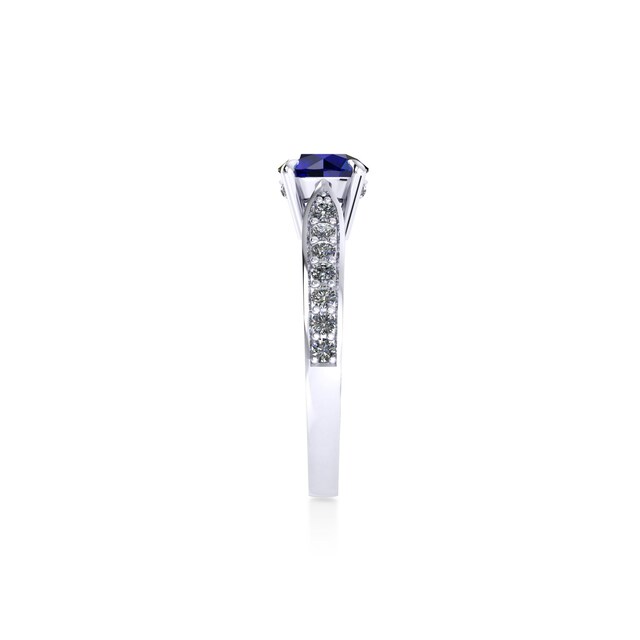 Mappin & Webb Boscobel Platinum And 6mm Sapphire Ring