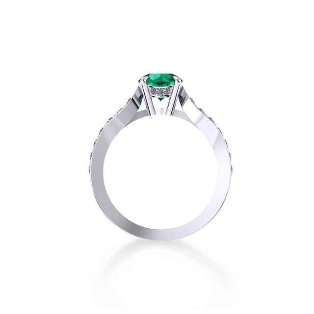 Mappin & Webb Boscobel Platinum And 5mm Emerald Ring