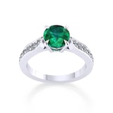 Mappin & Webb Boscobel Platinum And 4mm Emerald Ring