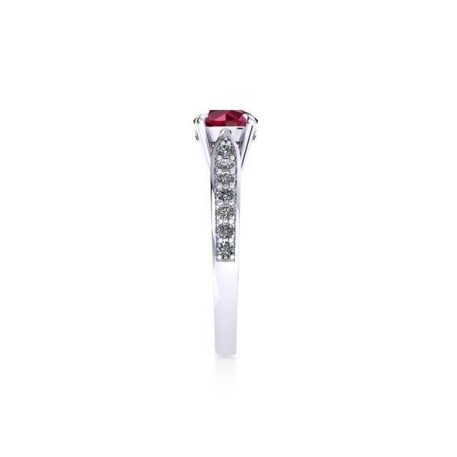 Mappin & Webb Boscobel Platinum And 4mm Ruby Ring