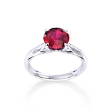 Mappin & Webb Ena Harkness Platinum And 6mm Ruby Ring