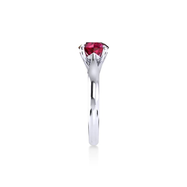Mappin & Webb Ena Harkness Platinum And 6mm Ruby Ring