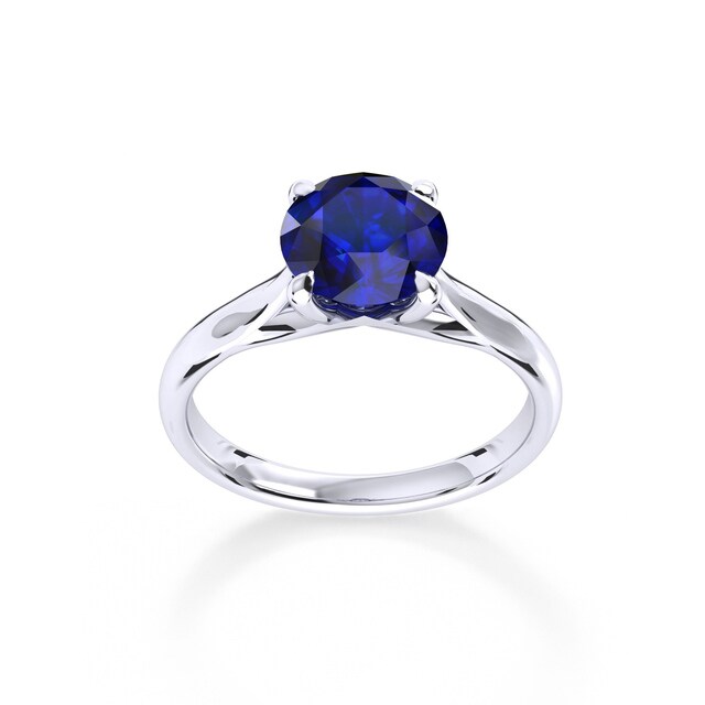 Mappin & Webb Ena Harkness Platinum And 6mm Sapphire Ring