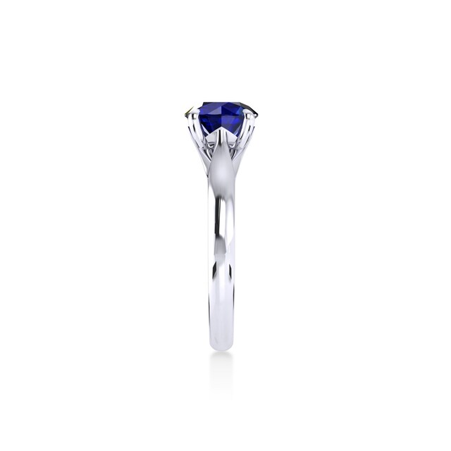 Mappin & Webb Ena Harkness Platinum And 6mm Sapphire Ring