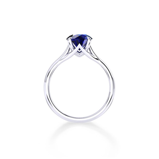 Mappin & Webb Ena Harkness Platinum And 6mm Sapphire Ring