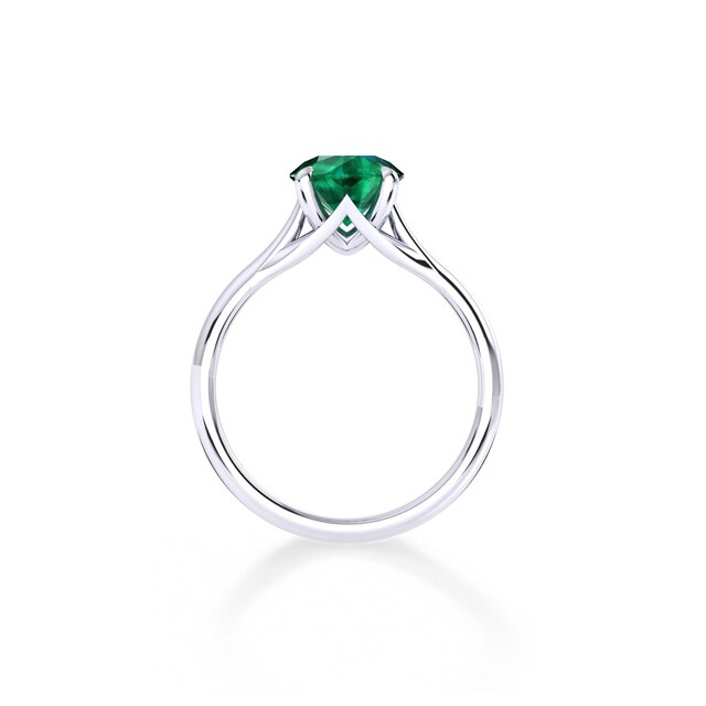 Mappin & Webb Ena Harkness Platinum And 5mm Emerald Ring