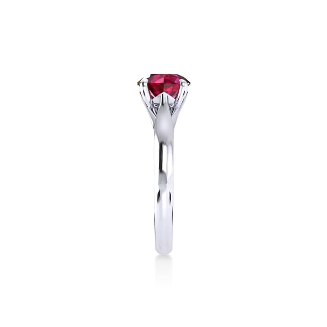 Mappin & Webb Ena Harkness Platinum And 5mm Ruby Ring