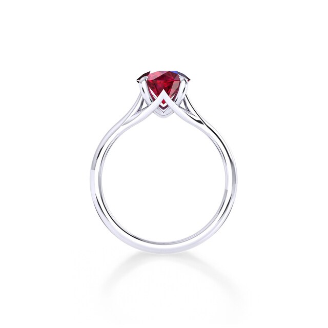 Mappin & Webb Ena Harkness Platinum And 5mm Ruby Ring
