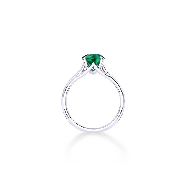 Mappin & Webb Ena Harkness Platinum And 4mm Emerald Ring