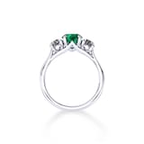Mappin & Webb Ena Harkness Platinum And Three Stone 6mm Emerald Ring