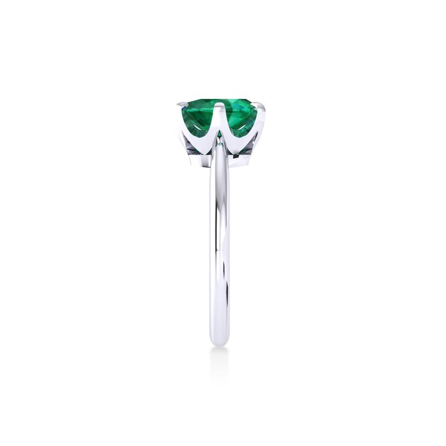 Mappin & Webb Hermione Platinum And 9x7mm Emerald Ring