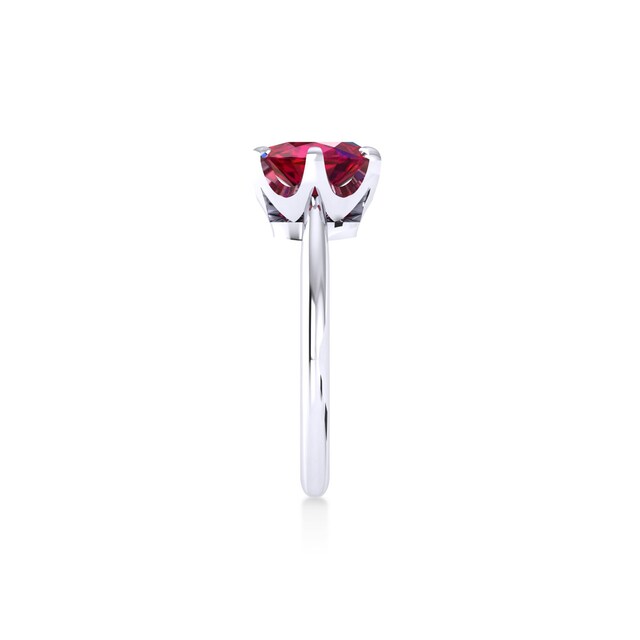 Mappin & Webb Hermione Platinum And 9x7mm Ruby Ring