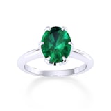 Mappin & Webb Hermione Platinum And 7x5mm Emerald Ring