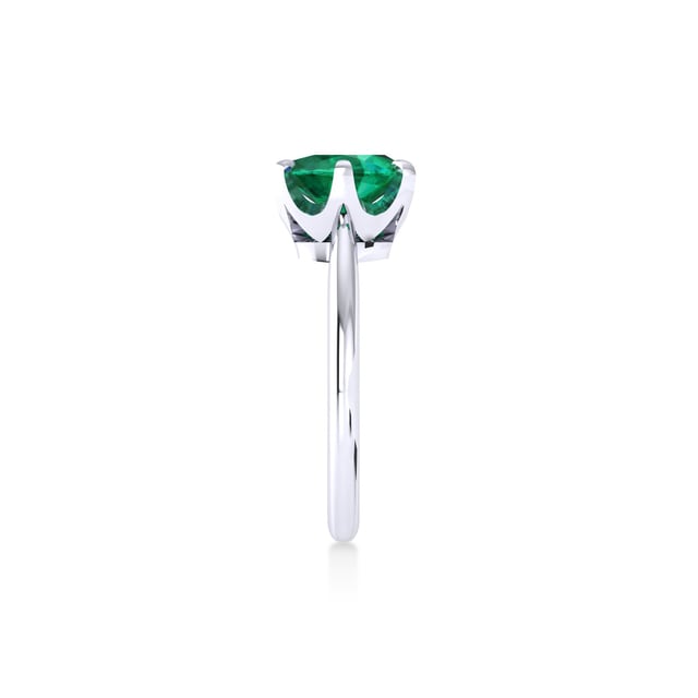 Mappin & Webb Hermione Platinum And 7x5mm Emerald Ring