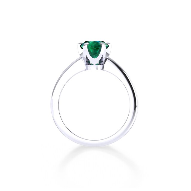 Mappin & Webb Hermione Platinum And 7x5mm Emerald Ring