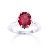 Mappin & Webb Hermione Platinum And 7x5mm Ruby Ring