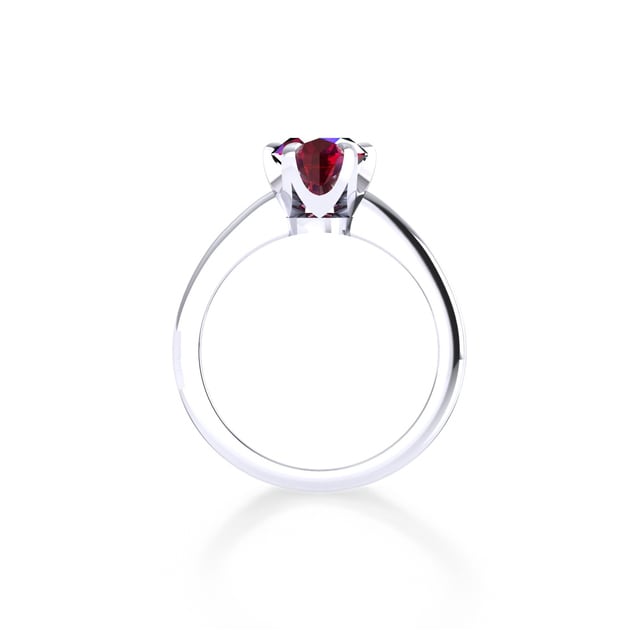 Mappin & Webb Hermione Platinum And 7x5mm Ruby Ring