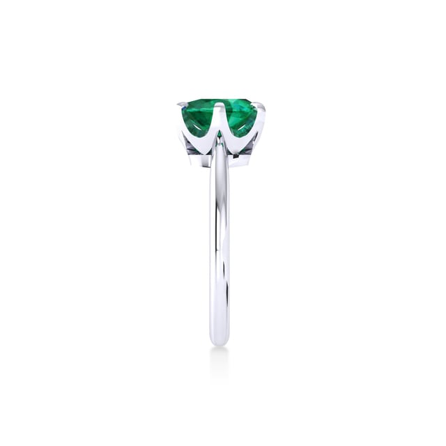 Mappin & Webb Hermione Platinum And 6x4mm Emerald Ring