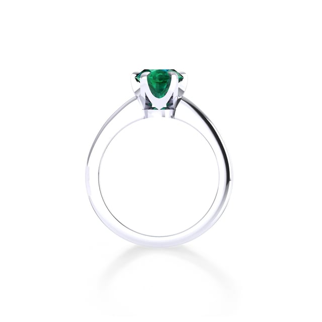 Mappin & Webb Hermione Platinum And 6x4mm Emerald Ring