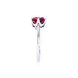 Mappin & Webb Hermione Platinum And 6x4mm Ruby Ring