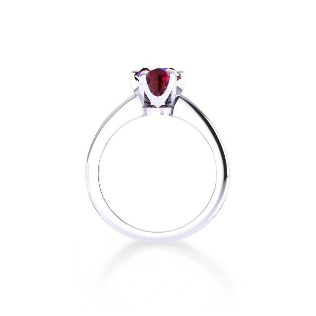 Mappin & Webb Hermione Platinum And 6x4mm Ruby Ring