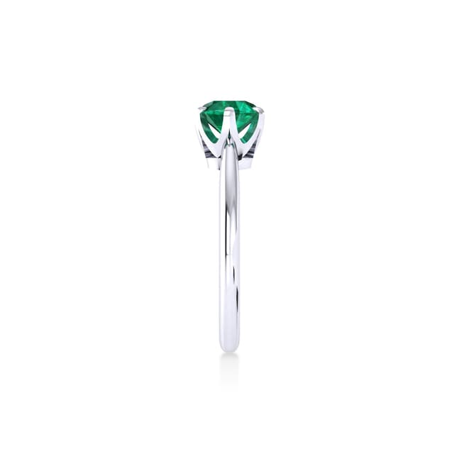 Mappin & Webb Hermione Platinum And 6mm Emerald Ring