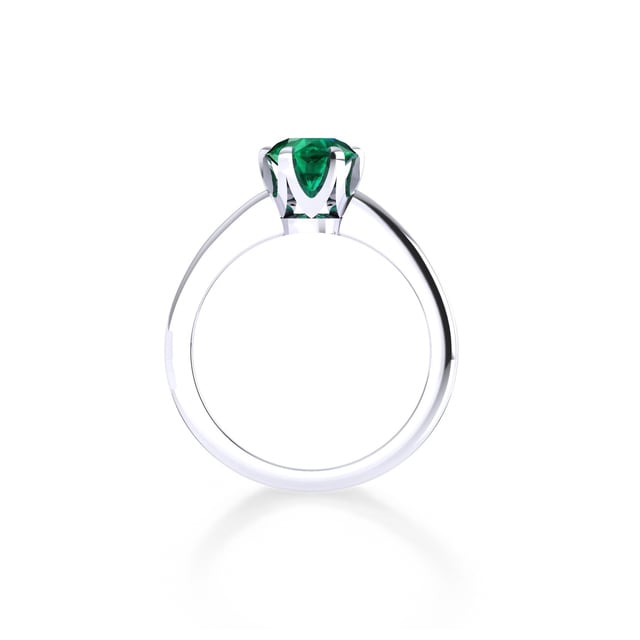 Mappin & Webb Hermione Platinum And 6mm Emerald Ring