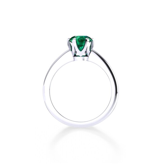 Mappin & Webb Hermione Platinum And 5mm Emerald Ring