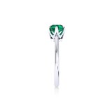 Mappin & Webb Hermione Platinum And 4mm Emerald Ring