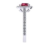 Mappin & Webb Amelia Halo 18ct White Gold And 6mm Ruby Ring