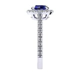 Mappin & Webb Amelia Halo 18ct White Gold And 4mm Sapphire Ring