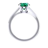 Mappin & Webb Belvedere 18ct White Gold Oval Cut 7x5mm Emerald Ring