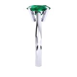 Mappin & Webb Belvedere 18ct White Gold Oval Cut 7x5mm Emerald Ring