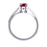 Mappin & Webb Belvedere 18ct White Gold Round Cut 5mm Ruby Ring