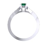 Mappin & Webb Boscobel 18ct White Gold And 7x5mm Emerald Ring