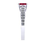 Mappin & Webb Boscobel 18ct White Gold And 6x4mm Ruby Ring