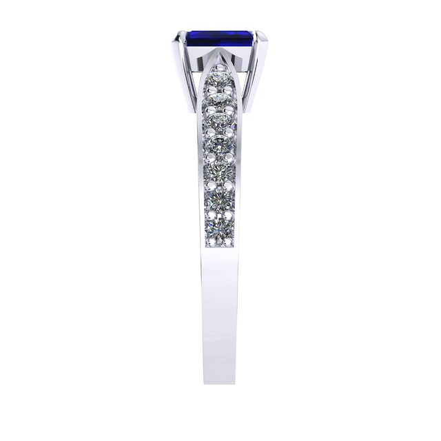 Mappin & Webb Boscobel 18ct White Gold And 6x4mm Sapphire Ring