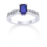 Mappin & Webb Boscobel 18ct White Gold And 6x4mm Sapphire Ring