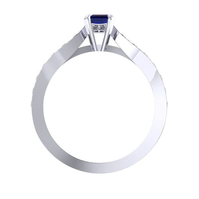 Mappin & Webb Boscobel 18ct White Gold And 6x4mm Sapphire Ring