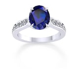 Mappin & Webb Boscobel 18ct White Gold And 9x7mm Sapphire Ring
