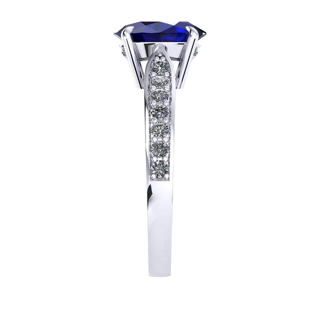 Mappin & Webb Boscobel 18ct White Gold And 9x7mm Sapphire Ring