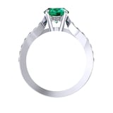 Mappin & Webb Boscobel 18ct White Gold And 7x5mm Emerald Ring