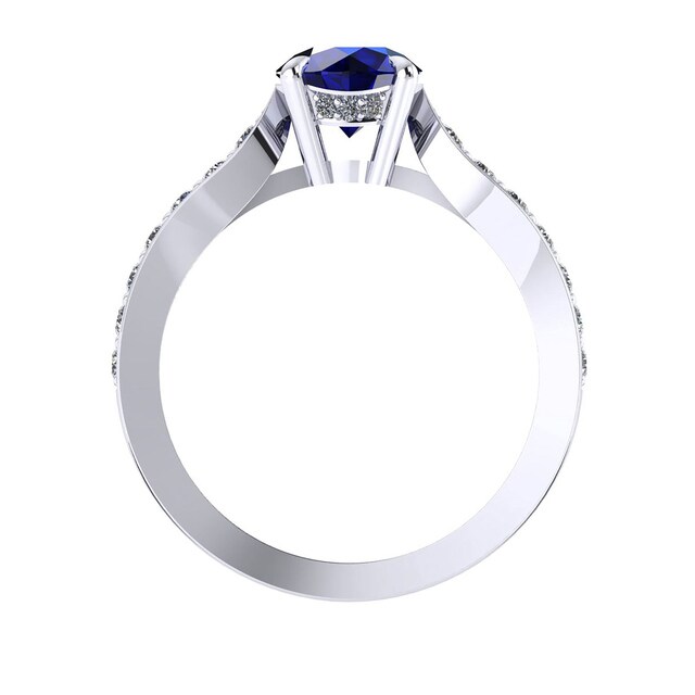 Mappin & Webb Boscobel 18ct White Gold And 6mm Sapphire Ring