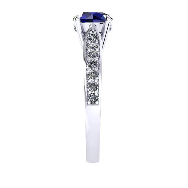 Mappin & Webb Boscobel 18ct White Gold And 6mm Sapphire Ring