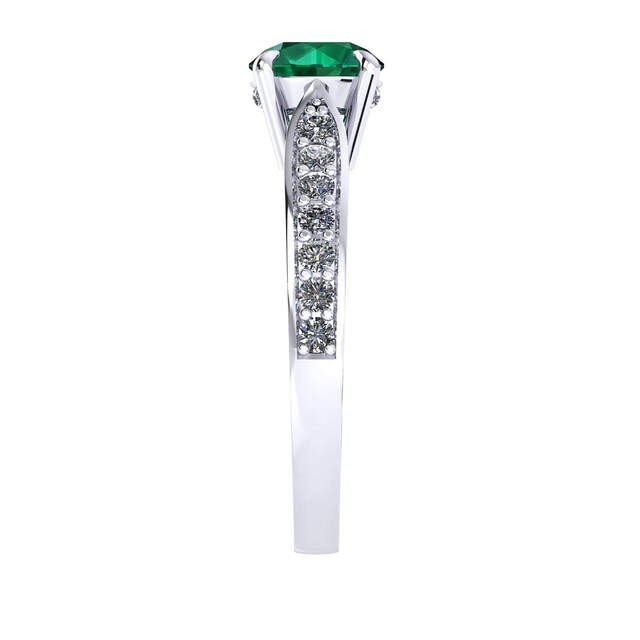 Mappin & Webb Boscobel 18ct White Gold And 5mm Emerald Ring