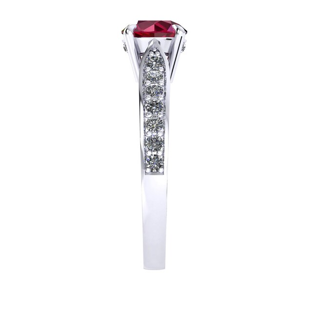 Mappin & Webb Boscobel 18ct White Gold And 4mm Ruby Ring